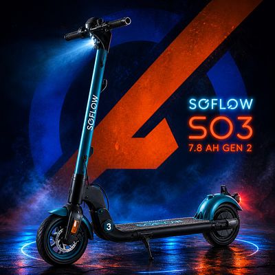 SOFLOW SO3 7.8 AH GEN 2. SoFlow SO3 Gen 2 electric scooter, a modern and reliable urban model 