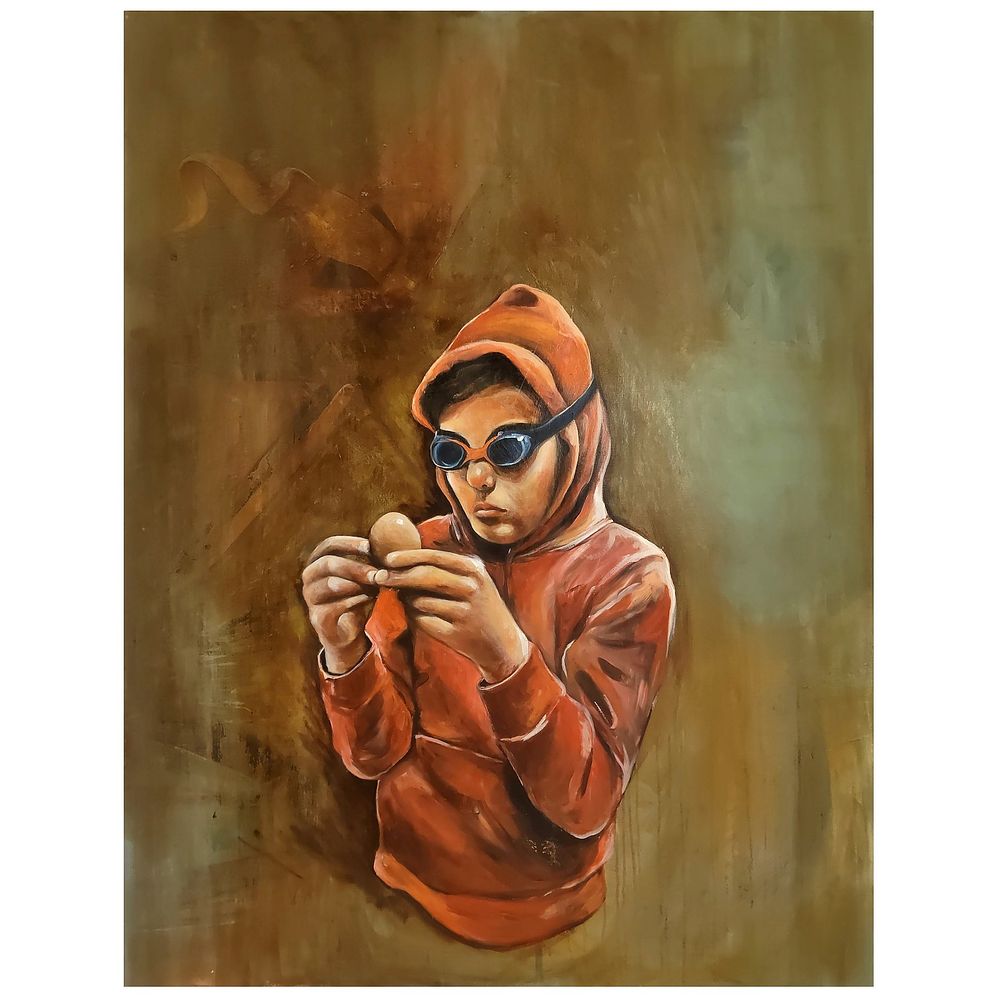 GABRIEL GARCIA. Acrylic on canvas 
Dimensions: 115 cm x 89 cm 
Signed and dated 2014 
The work 