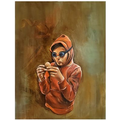 GABRIEL GARCIA. Acrylic on canvas Dimensions: 115 cm x 89 cm Signed and dated 2014 The work is 