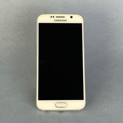 SAMSUNG GALAXY S6. Samsung Dual Sim Smartphone CPU 8x2.1 MHz, 3GB RAM and 32GB ROM. Note: Working