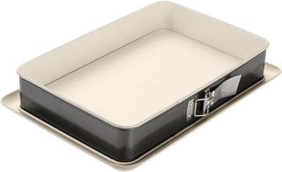 DR. OETKER REMOVABLE RECTANGULAR CAKE PAN 38 X 25 CM. Removable rectangular steel baking pan 