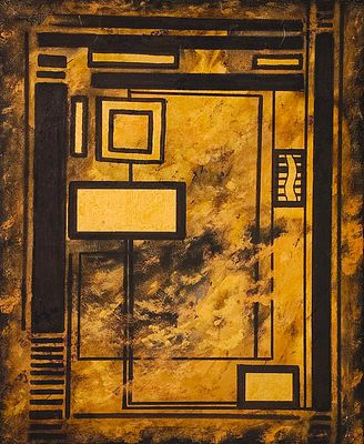 ANT&Oacute;NIO SACCETTI. Original oil painting on canvas, signed, dated 2000, 'Abstract' motif. 
