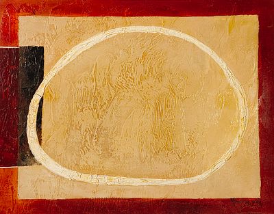 EDUARDA MORAIS DA SILVA. Original mixed media painting on canvas, signed, 'Abstract' motif. 