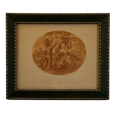 L.B. HUET. Graphic work on paper, Les Boules de Savon. Dimensions: 25x30cm.