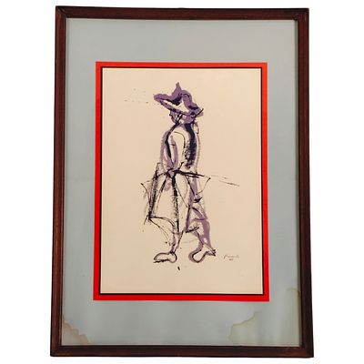 J&Uacute;LIO RESENDE. Lithograph on paper from the collection known as 50 Drawings by J&uacute;lio Resende. 