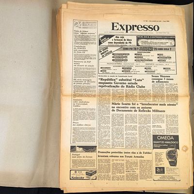 LARGE LOT OF EXPRESS NEWSPAPER FRONT PAGES. Large lot of Express Newspaper front pages referring 