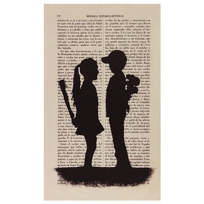 BANKSY. Impress&atilde;o s/papel colado sobre k-line. T&iacute;tulo: Love Hurts. Dimens&otilde;es: 30x20cm