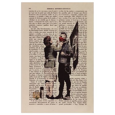 BANKSY. Impress&atilde;o s/papel colado sobre k-line. T&iacute;tulo: A Punk&acute;s Mom. Dimens&otilde;es: 30x20cm
