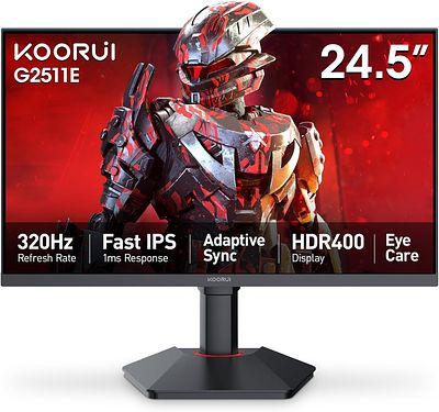 KOORUI 24 FAST IPS GAMING MONITOR. 24" gaming monitor with Full HD resolution (1920x1080), Fast 