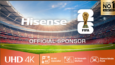HISENSE A6Q SERIES 4K SMART TV WITH DOLBY VISION. 55" television with 4K resolution and Dolby 