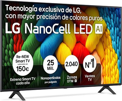 LG 55" 4K NANOCELL SMART TV. 55" television with 4K NanoCell technology, sharp image and precise 
