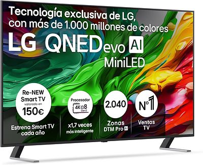 LG 65" 4K QNED EVO SMART TV. 65" television with 4K QNED EVO resolution and MiniLED technology 