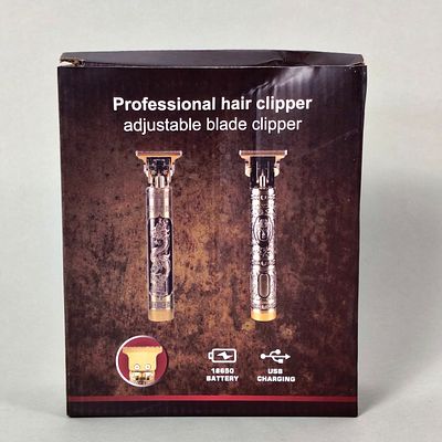 VINTAGE STYLE PROFESSIONAL HAIR TRIMMER. Detailed engraved design and a T-blade for precise 
