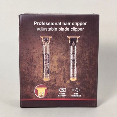 VINTAGE STYLE PROFESSIONAL HAIR TRIMMER. Detailed engraved design and a T-blade for precise 
