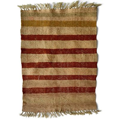 BOHO RUSTIC RUG - HANDCRAFTED CHARM IN EARTHY TONES. Handcrafted loom rug, perfect for rustic or 