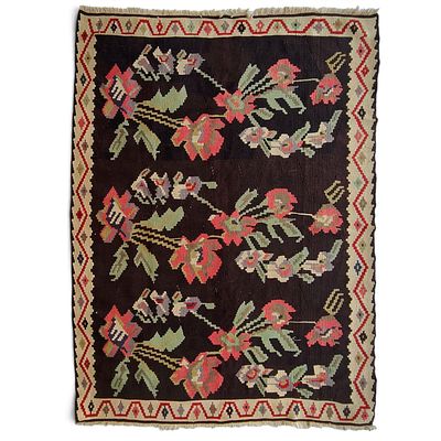 VINTAGE BESSARABIAN KILIM RUG - HAND-WOVEN (20TH CENTURY) - 3.34 SQM. Magnificent vintage 