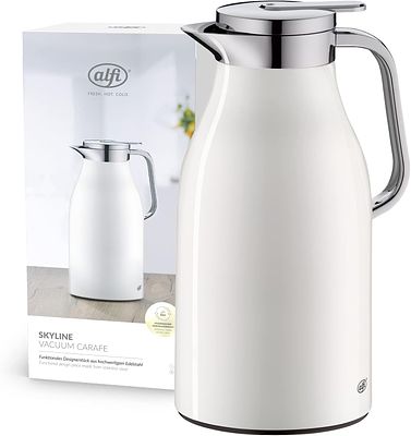 ALFI SKYLINE THERMAL JUG 1.5 L MATTE WHITE. Stainless steel thermal jug with 1.5 liter capacity 