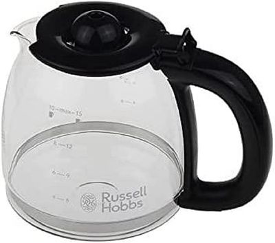 RUSSELL HOBBS COFFEE MACHINE GLASS JUG. Glass jug compatible with Russell Hobbs coffee machines 