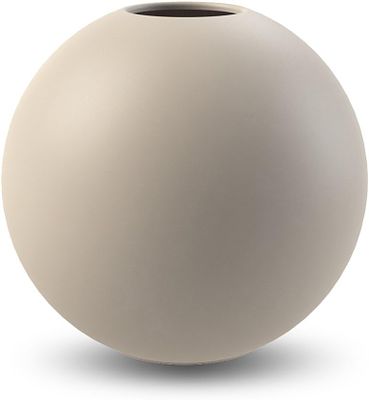 COOEE DESIGN BALL VASE 10 CM SAND. Decorative vase from the Ball collection with a sand-colored 