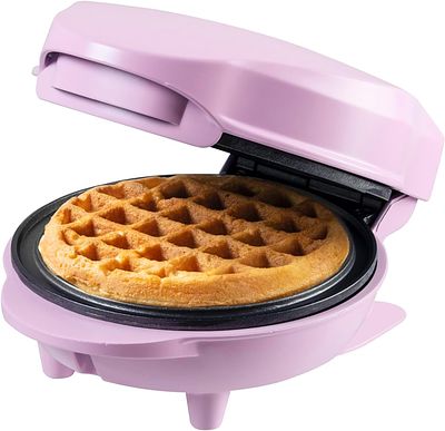 BESTRON MINI WAFFLE MAKER. Mini waffle maker with non-stick coating, retro design, ideal for 