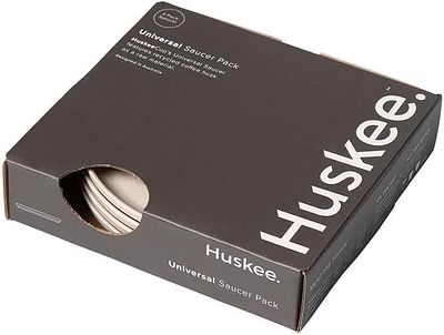 HUSKEECUP UNIVERSAL SAUCERS 4 UNITS. Set of 4 reusable saucers for coffee cups, made of natural 
