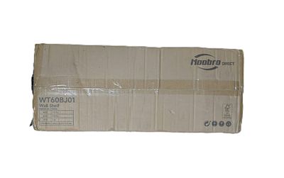 SET OF 2 HOOBRO FLOATING SHELVES 60 X 20 CM. White shelves with hidden supports, ideal for 