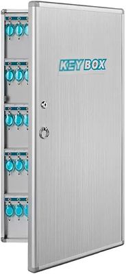 WALL MOUNTED KEY CABINET WITH 120 HOOKS. Cabinet for organizing and storing keys, with 120 hooks 