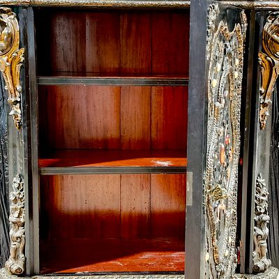 ORNATE CABINET. Ornate cabinet in the French taste of the 18th–19th centuries. It features a 