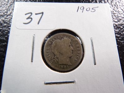 1905 BARBER SILVER DIME. CLICK THE LINK FROM YOUR INVOICE TO PAY... INVOICES ARE EMAILED SHORTLY 