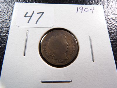 1904 BARBER SILVER DIME. CLICK THE LINK FROM YOUR INVOICE TO PAY... INVOICES ARE EMAILED SHORTLY 