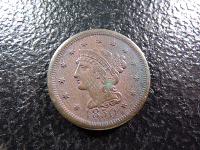 1850 BRAIDED HAIR LARGE CENT. CLICK THE LINK FROM YOUR INVOICE TO PAY... INVOICES ARE EMAILED 