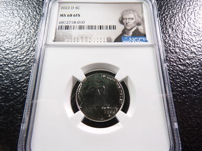 2022-D NGC MS68 6FS JEFFERSON NICKEL. CLICK THE LINK FROM YOUR INVOICE TO PAY... INVOICES ARE 