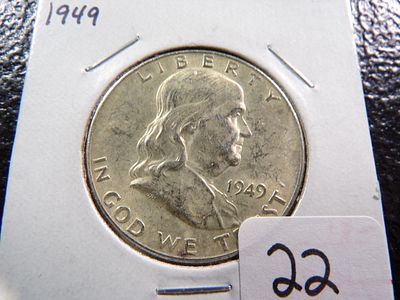 1949 RARE DATE FRANKLIN SILVER HALF DOLLAR. CLICK THE LINK FROM YOUR INVOICE TO PAY... INVOICES 