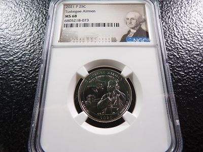 2021-P NGC MS68 TUSKEGEE AIRMEN QUARTER *****MS68*****. CLICK THE LINK FROM YOUR INVOICE TO 