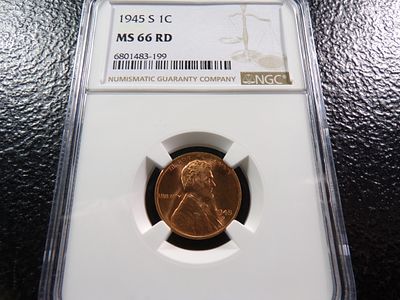 1945-S NGC MS66RD LINCOLN WHEAT CENT. CLICK THE LINK FROM YOUR INVOICE TO PAY... INVOICES ARE 