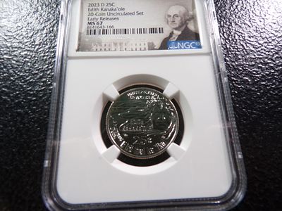 2023-D NGC MS67 EDITH KANAKA'OLE QUARTER. CLICK THE LINK FROM YOUR INVOICE TO PAY... INVOICES 