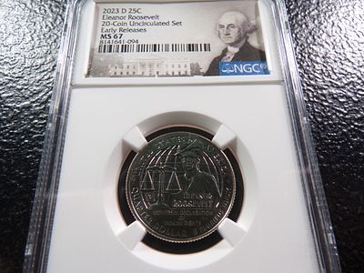 2023-D NGC MS67 ELEANOR ROOSEVELT QUARTER. CLICK THE LINK FROM YOUR INVOICE TO PAY... INVOICES 