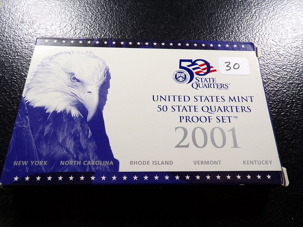 2001 UNITED STATES MINT 50 STATE QUARTES PROOF SET. CLICK THE LINK FROM YOUR INVOICE TO PAY... 