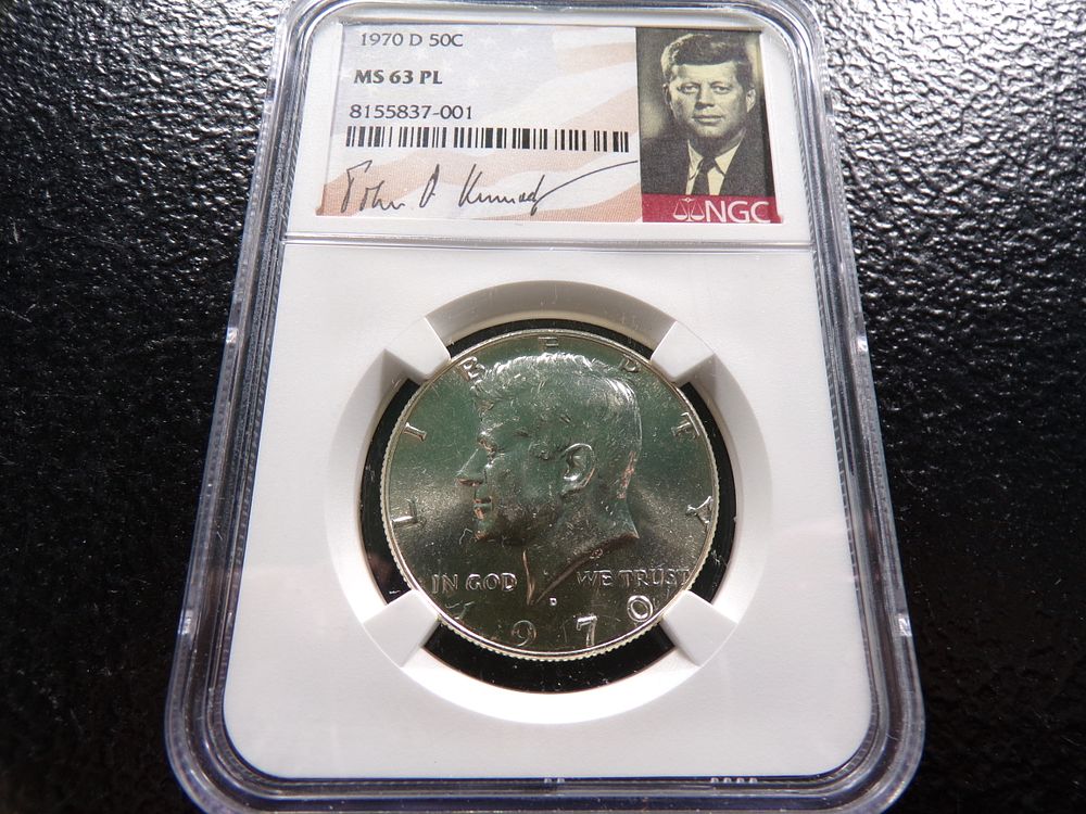 1970-D NGC MS 63 PL SIGNED KENNEDY SILVER HALF DOLLAR *****RARE GRADE*****. CLICK THE LINK FROM 