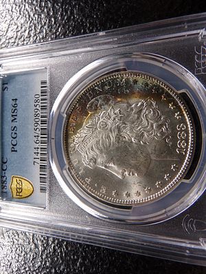 1883-CC PCGS MS64 CARSON CITY MORGAN SILVER DOLLAR *****MS64 CARSON CITY*****. CLICK THE LINK
