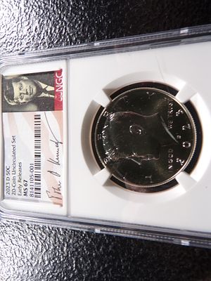 2023-D NGC MS67 SIGNED KENNEDY HALF DOLLAR. CLICK THE LINK FROM YOUR INVOICE TO PAY... INVOICES
