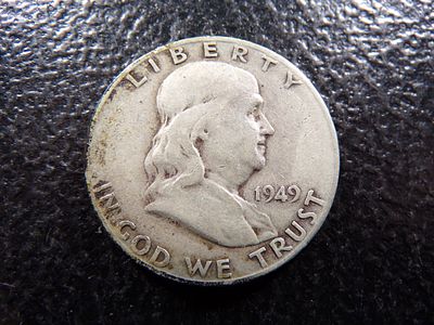1949-S FRANKLIN SILVER HALF DOLLAR. CLICK THE LINK FROM YOUR INVOICE TO PAY... INVOICES ARE
