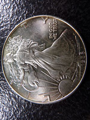 1988 AMERICAN SILVER EAGLE DOLLAR. CLICK THE LINK FROM YOUR INVOICE TO PAY... INVOICES ARE