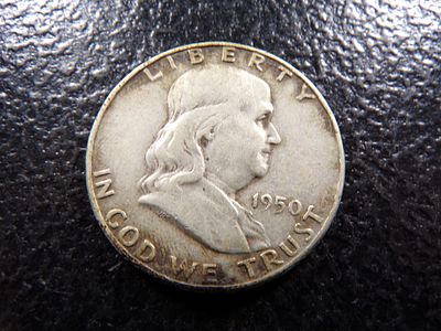 1950 FRANKLIN SILVER HALF DOLLAR. CLICK THE LINK FROM YOUR INVOICE TO PAY... INVOICES ARE