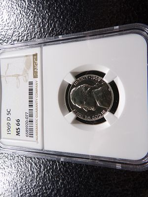1969-D NGC MS66 JEFFERSON NICKEL. CLICK THE LINK FROM YOUR INVOICE TO PAY... INVOICES ARE