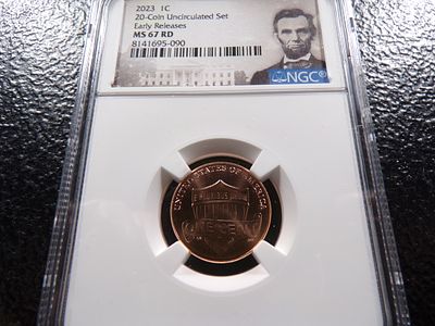 2023 NGC MS67RD LINCOLN SHIELD CENT. CLICK THE LINK FROM YOUR INVOICE TO PAY... INVOICES ARE