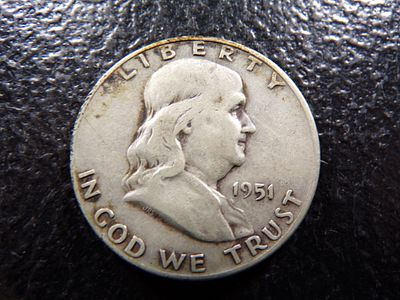 1951-D FRANKLIN SILVER HALF DOLLAR. CLICK THE LINK FROM YOUR INVOICE TO PAY... INVOICES ARE