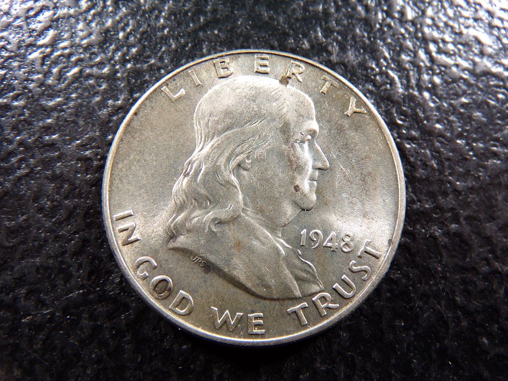 1948 HIGH GRADE FRANKLIN SILVER HALF DOLLAR. CLICK THE LINK FROM YOUR INVOICE TO PAY... INVOICES 