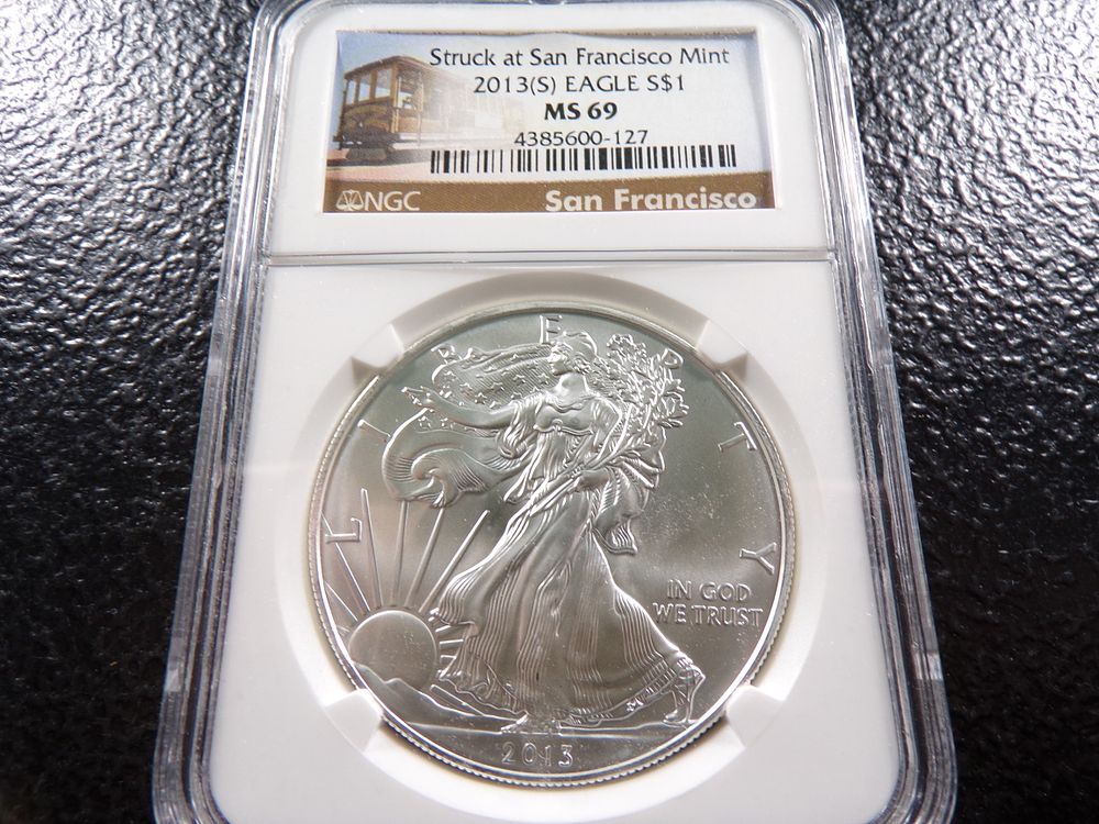 2013-S NGC MS69 SAN FRANCISCO MINT AMERICAN SILVER EAGLE DOLLAR. CLICK THE LINK FROM YOUR 