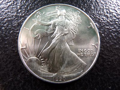 1990 AMERICAN SILVER EAGLE DOLLAR *****1 OZ. SILVER*****. CLICK THE LINK FROM YOUR INVOICE TO 
